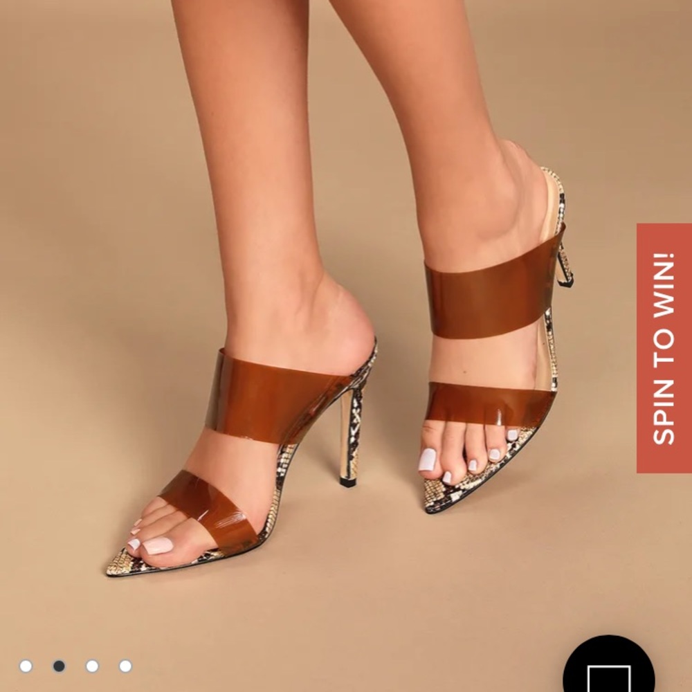 Snake Print Heels